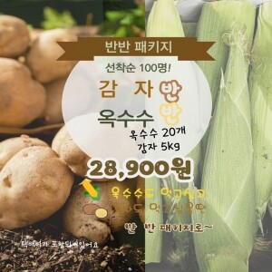 [예약] 반반패키지 찰옥수수 18개 감자 5kg